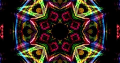 Pixels Flowers Flora Geometric Pattern Background Dark Color Symmetric 스톡 일러스트