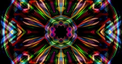 Pixels Flowers Flora Geometric Pattern Background Dark Color Symmetric Stock Illustration