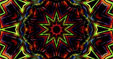 Pixels Flowers Flora Geometric Pattern Background Dark Color Symmetric Stock Illustration