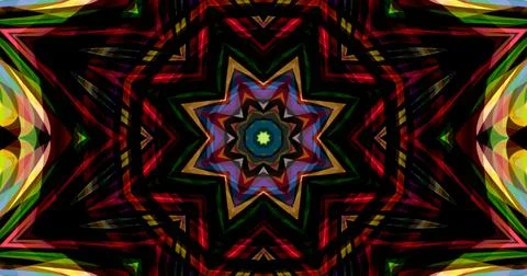 Pixels Flowers Flora Geometric Pattern Background Dark Color Symmetric Stock Illustration