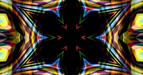 Pixels Flowers Flora Geometric Pattern Background Dark Color Symmetric Illustrazione stock