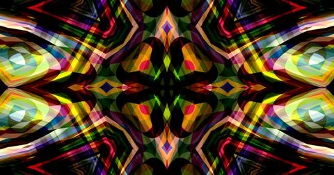 Pixels Flowers Flora Geometric Pattern Background Dark Color Symmetric Stock Illustration