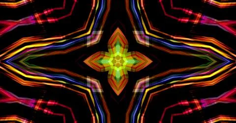 Pixels Flowers Flora Geometric Pattern Background Dark Color Symmetric Stock Illustration