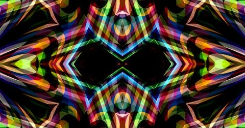 Pixels Flowers Flora Geometric Pattern Background Dark Color Symmetric Stock Illustration