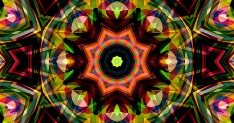 Pixels Flowers Flora Geometric Pattern Background Dark Color Symmetric Stock Illustration