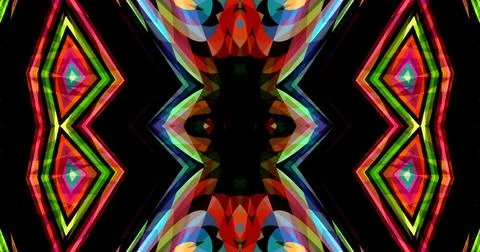 Pixels Flowers Flora Geometric Pattern Background Dark Color Symmetric Ilustração Stock