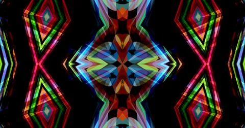 Pixels Flowers Flora Geometric Pattern Background Dark Color Symmetric Ilustração Stock