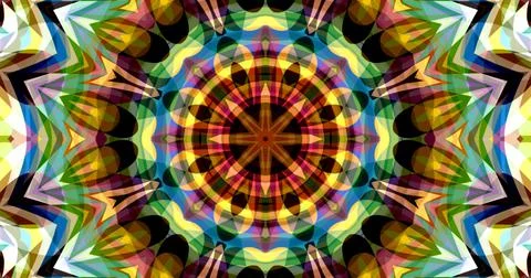 Pixels Flowers Flora Geometric Pattern Background Dark Color Symmetric Ilustração Stock