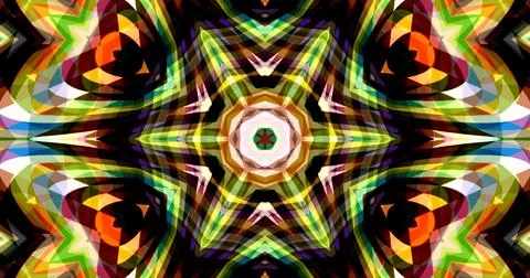 Pixels Flowers Flora Geometric Pattern Background Dark Color Symmetric Stock Illustration