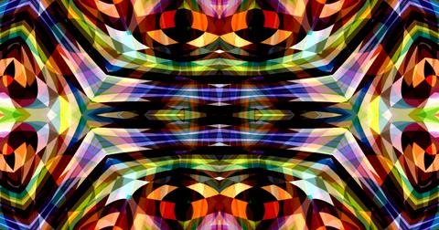 Pixels Flowers Flora Geometric Pattern Background Dark Color Symmetric Stock Illustration