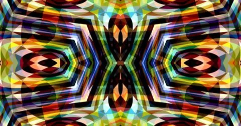 Pixels Flowers Flora Geometric Pattern Background Dark Color Symmetric Ilustração Stock