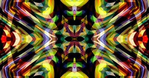 Pixels Flowers Flora Geometric Pattern Background Dark Color Symmetric Stock Illustration