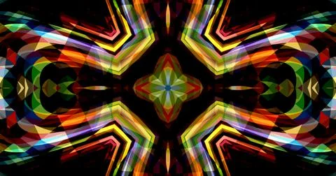 Pixels Flowers Flora Geometric Pattern Background Dark Color Symmetric Stock Illustration