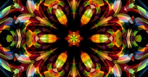 Pixels Flowers Flora Geometric Pattern Background Dark Color Symmetric Stock Illustration