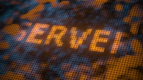 Pixels on the screen compose SERVER text. 3D animation Stock-Footage 198292942