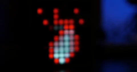 Pixels shining and creating cool shapes Stock Footage 98233343