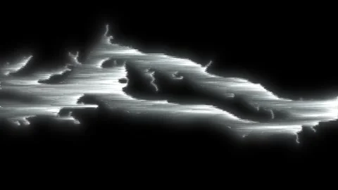 Pixelsort of a white lightning bolt on a black background. Stock Footage 246315939