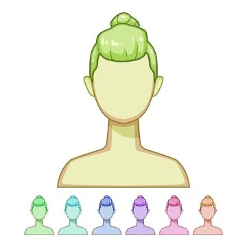 Pixie hairstyles for men cartoon vector graphic Stock Illustration