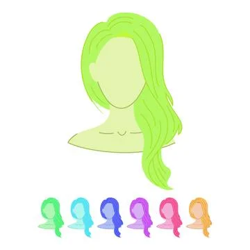 Pixie hairstyles for women vector cartoon graphic Stock Illustration