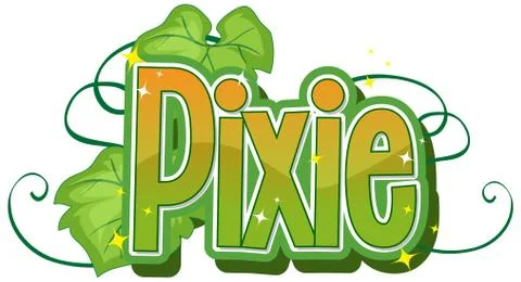 Pixie logo on white background Stock Illustration