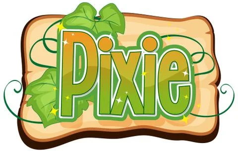 Pixie logo on white background 스톡 일러스트