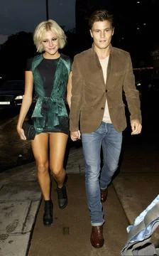  Pixie Lott and Oliver Cheshire at the Gallo Summer Red Party in London - ... Stock Photos