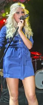  Pixie Lott performs at the Key 103 Summer Ball at the Lancashire County C... Stock Photos