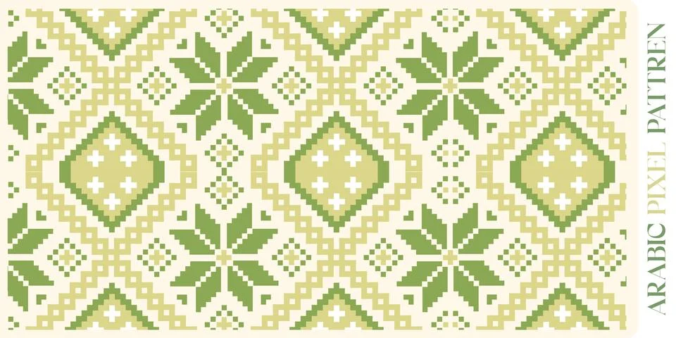 Pixie Pattern Green Limon Stock Illustration