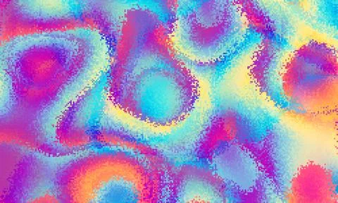 Pixilated psychedelic background. Moire overlapping effect. Vector image. Illustrazione stock