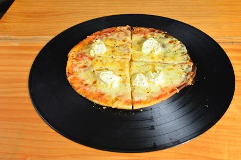 Pizza 4 quesos Stock Photos
