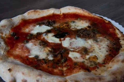 Pizza Anchovy . Stock Photos