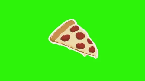 Pizza animation on green background Vídeos de archivo 330216585