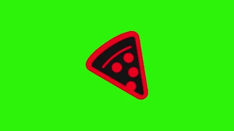 Pizza animation on green background 動画素材 330216586