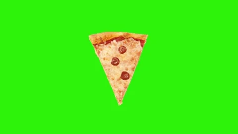 Pizza animation on green background 動画素材 330216594
