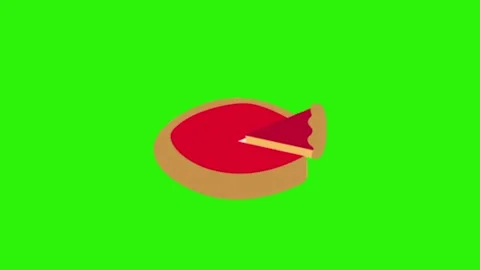 Pizza animation on green background 動画素材 330216595
