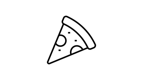 Pizza Animation Icon Stop motion video 4K. Alpha channel Stock Footage 134969358