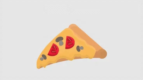 Pizza. The animation of the pizza. Cartoon Stock Footage 140900515