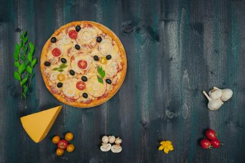 Pizza for background and menu. Foto stock