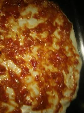 Pizza background with different elements in close up Foto stock