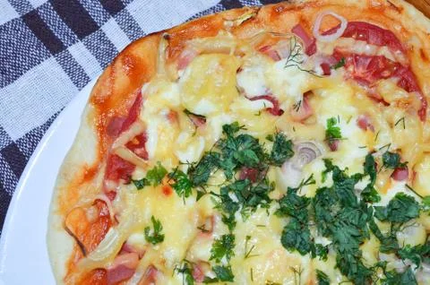 Pizza background Stock Photos