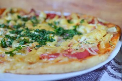 Pizza background Stock Photos