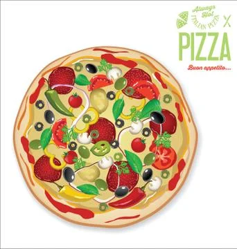 Pizza background retro design 2 Ilustração Stock