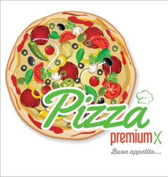 Pizza background retro design 3 Stock Illustration