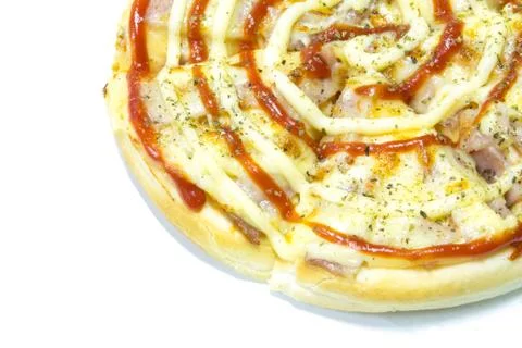 Pizza bacon Foto stock