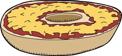 Pizza bagel Stock Illustration