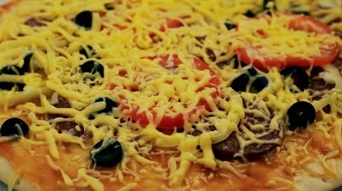 The pizza is baked in the oven. Stock Footage 67998019