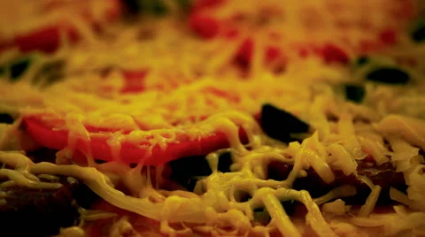 The pizza is baked in the oven. Stock Footage 68513376