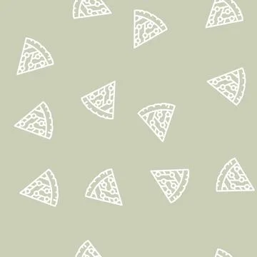 Pizza bakery dish line vector seamless pattern Illustrazione stock