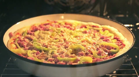 Pizza baking Stock Footage 39377787