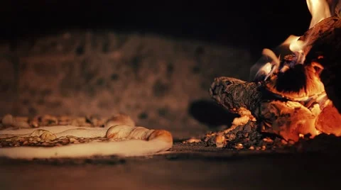 Pizza baking inside the oven Stock-Footage 49108068